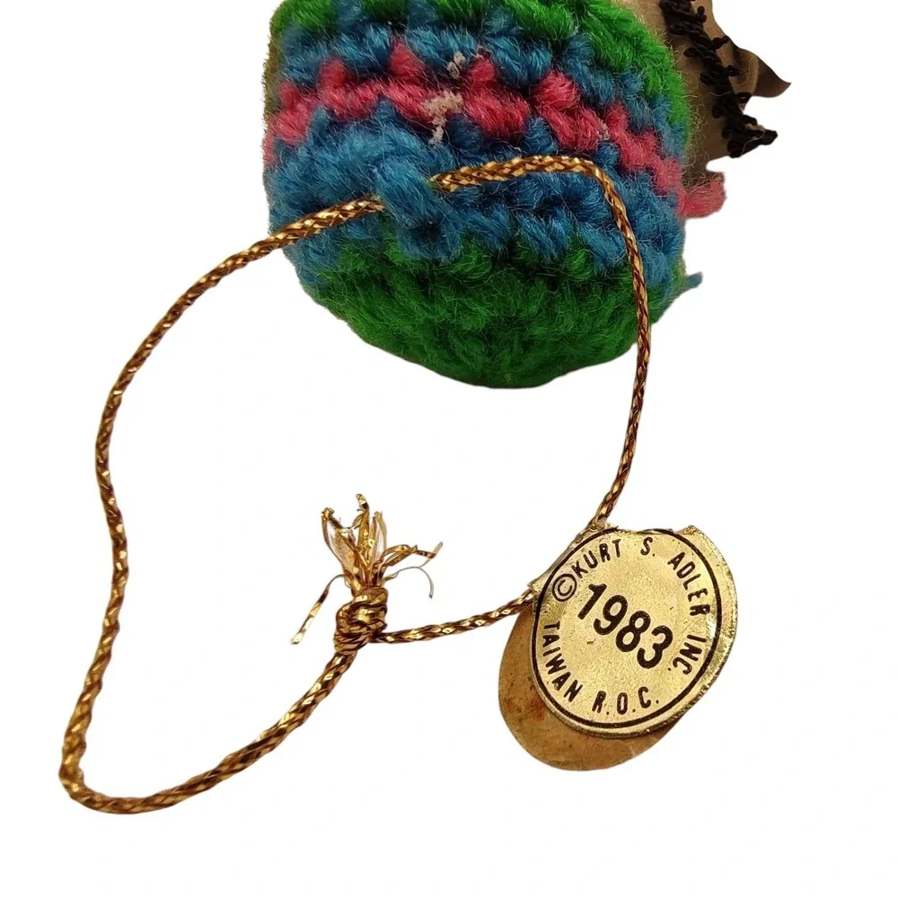 Kurt S Alder Vintage‎ Ornament 1983 Little Boy Outfit Crocheted Hat Six Inches